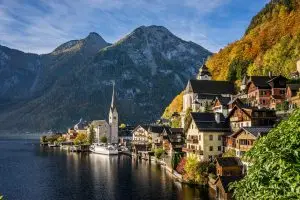 hallstatt, nature, lake, village, tourism, alps, alpine, church, hallstatt lake, austria, upper austria, church tower, hallstatt, hallstatt, village, village, austria, austria, austria, austria, austria